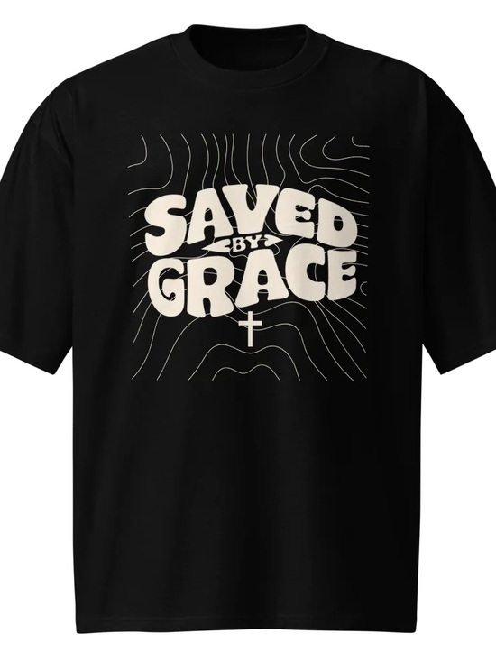 Today’s Grace Tops - Saved by Grace Short Sleeve Graphic Tee - Black